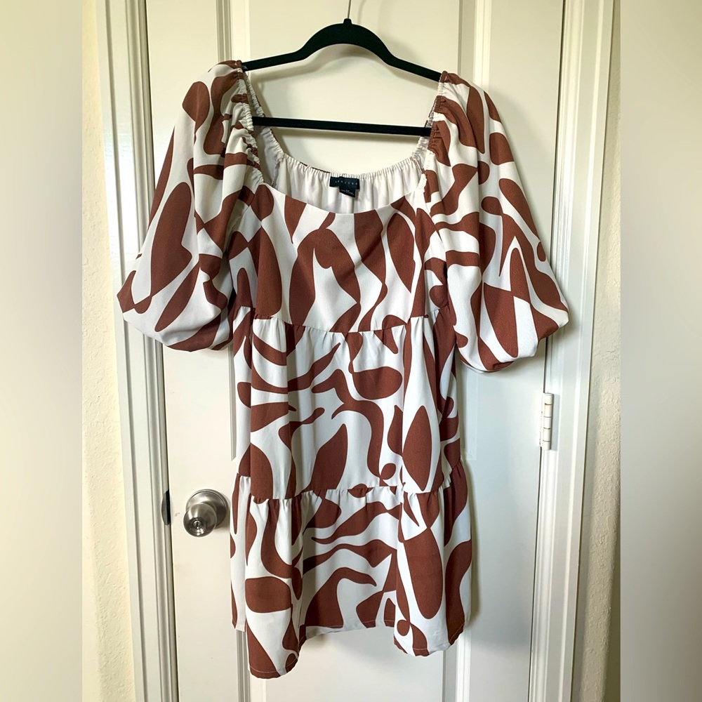 Womens Stretch Tiered Babydoll Dress